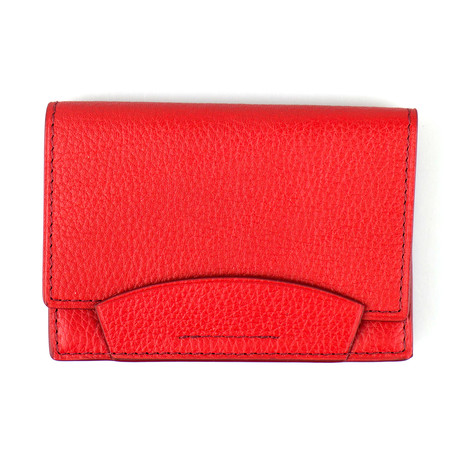 Pebbled Envelope Card Holder Wallet // Amaranth Pink