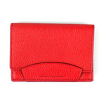 Pebbled Envelope Card Holder Wallet // Amaranth Pink