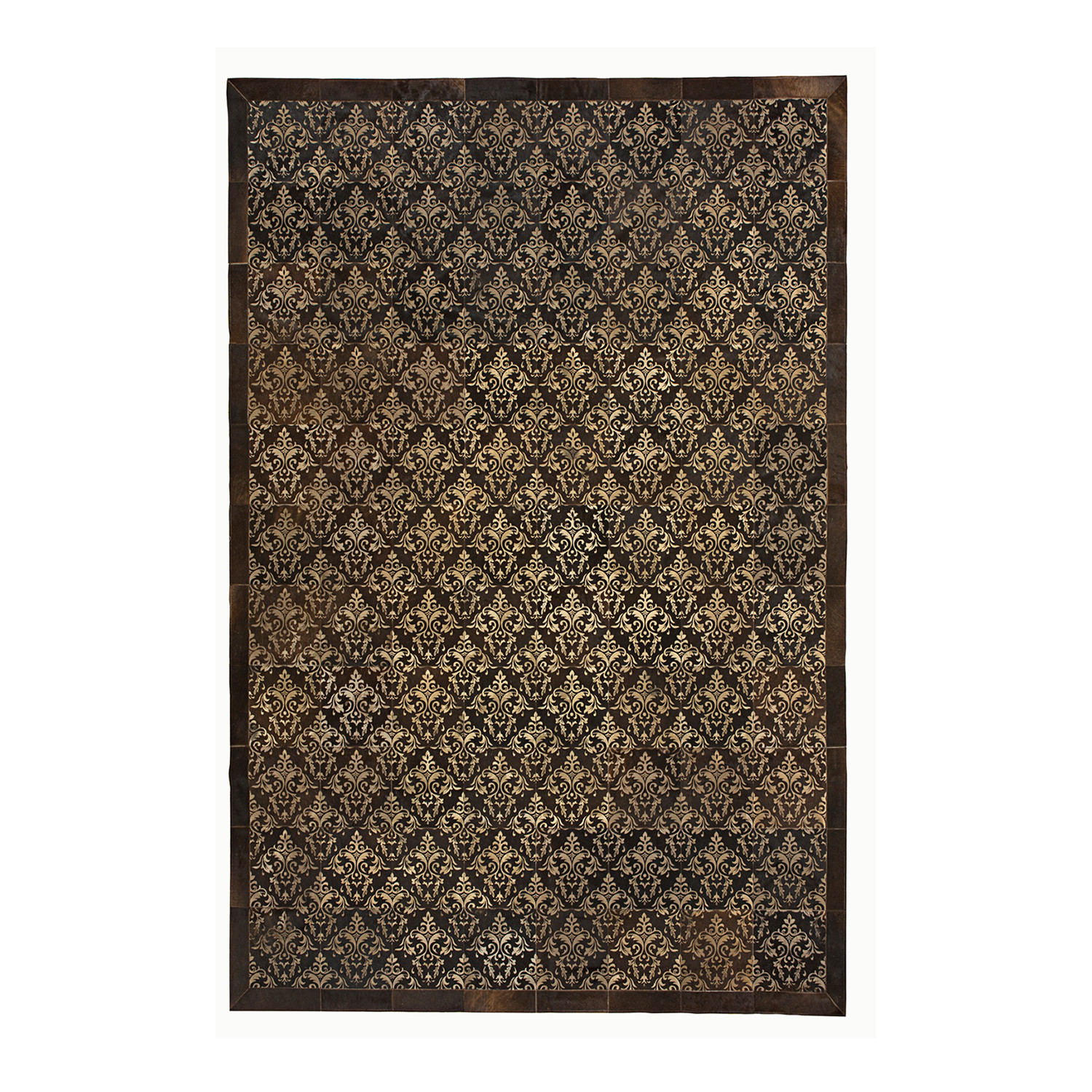 Trova Umber Laser Pattern Cowhide Gallery Touch Of Modern