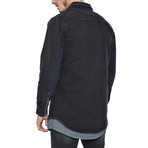 Blessio Denim Shirt // Washed Black (XS)