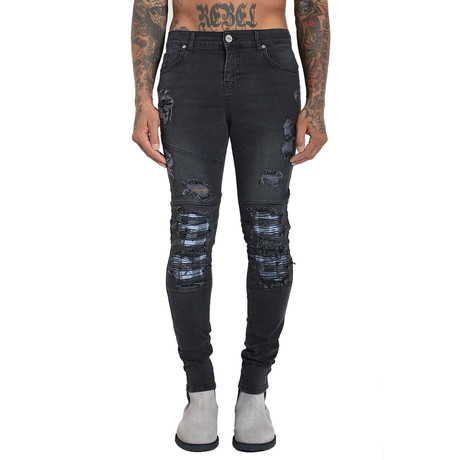 Carlos Stonewash Jeans // Black (28WX32L)