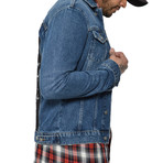 Pessio Denim Jacket // Washed Dark Blue (XS)