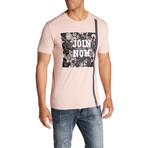 Jakob Printed T-Shirt // Dusty Pink (2XL)