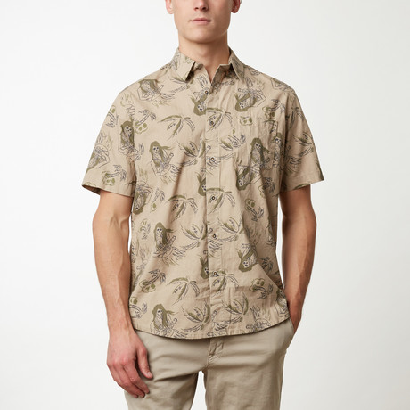 Skeleton Printed Shirt // Khaki (S)