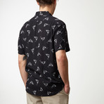 Whale Printed Shirt // Black + White (S)