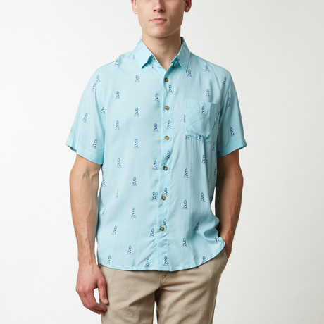 Lighthouse Printed Shirt // Blue (S)