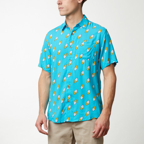 Ice Cream Printed Shirt // Scuba Blue (S)