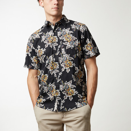 Floral Printed Shirt // Black (S)