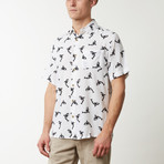 Whale Printed Shirt // White + Black (S)