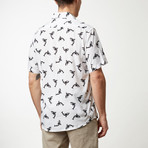 Whale Printed Shirt // White + Black (S)