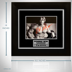 Pumping Iron // Arnold Schwarzenegger Signed Photo // Custom Frame