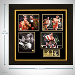 Rocky // Stallone + Creed + Drago + Mr.T Signed Set Of 4 Photos // Custom Frame