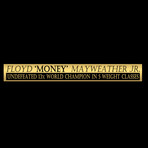 Floyd Mayweather Signed Boxing Glove (With Custom Museum Display)