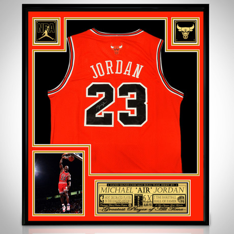 Michael Jordan // Signed Chicago Bulls Jersey // Red (Without Frame)