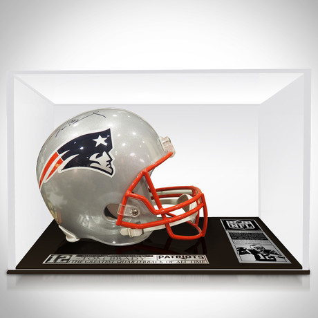 Tom Brady // Signed New England Patriots Full Size Helmet (Without Display)