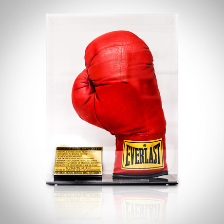 Muhammad Ali Signed Boxing Glove // Custom Museum Display