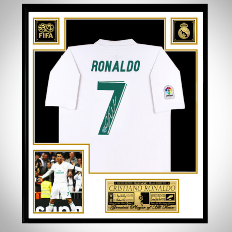 Cristiano Ronaldo // Signed Real Madrid Jersey (Without Frame)