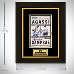 Andre Agassi Vs. Pete Sampras // Dual Signed Mini-Poster // Custom Frame