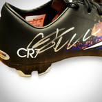 Cristiano Ronaldo Signed Soccer Cleat // Custom Museum Display