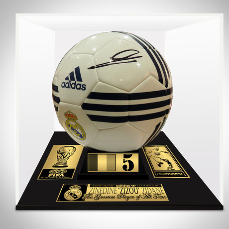 Zinedine Zidane // Signed Soccer Ball (Without Display)