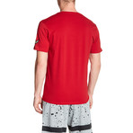 Patch Printed T-Shirt // Red (L)
