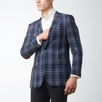 Modern Fit Check Sport Jacket // Bold Navy (US: 42S)