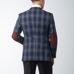 Modern Fit Check Sport Jacket // Bold Navy (US: 42S)