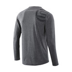 Activewear Avatar Round Neck L/S Top // Black + Marle (Small)