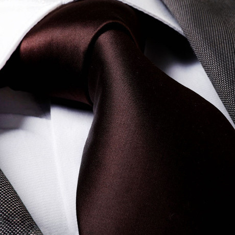 Silk Neck Tie // Chocolate Brown