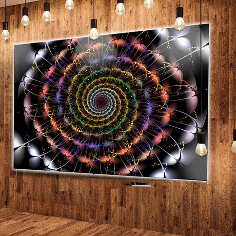 Multicolor Abstract Spiral Flower