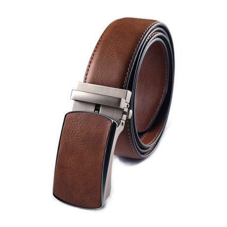 Automatic Buckle Dress Belt 2060 // Brown (Small (32-34))