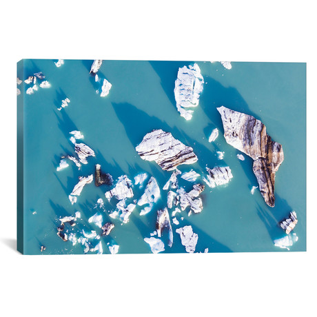 Icebergs From The Air, Iceland // Matteo Colombo (26"W x 18"H x 0.75"D)