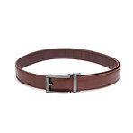 Leather Buckle Dress Belt 1219 // Brown