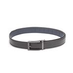 Leather Buckle Dress Belt 1219 // Gray