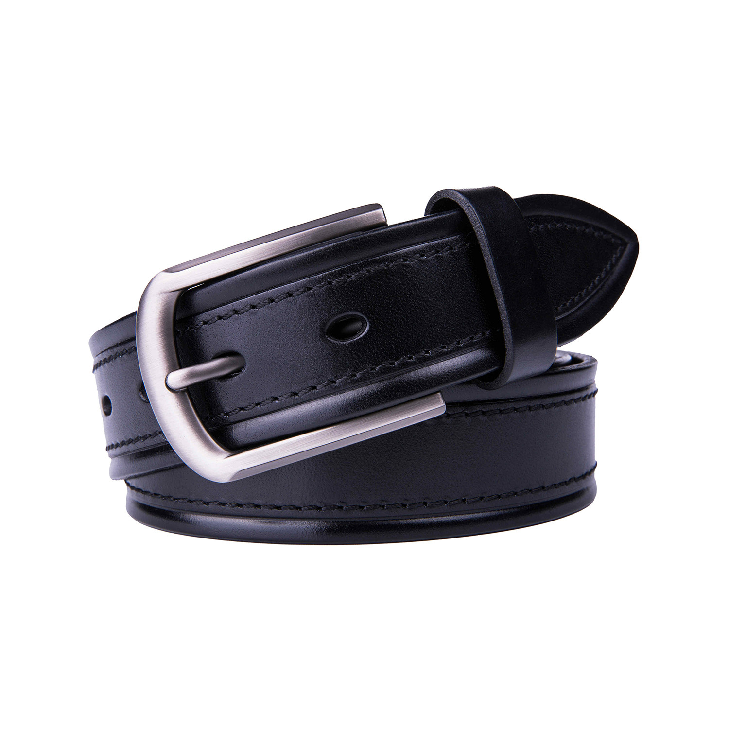 Italian Leather Belt 1222 // Black (32) - LandMark - Touch of Modern