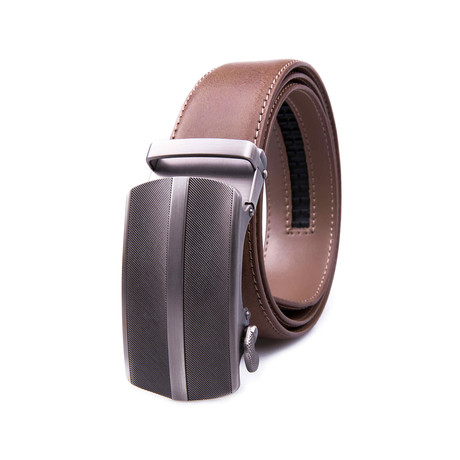 Automatic Buckle Dress Belt 2061 // Brown (Small (32-34))