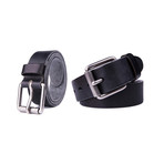 Italian Leather Belt 2062 // Black (34)