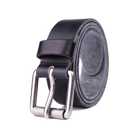 Italian Leather Belt 2062 // Black (32)
