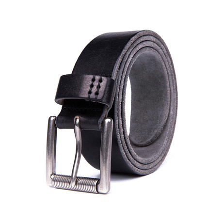 Italian Leather Belt 2063 // Black (32)