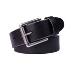 Italian Leather Belt 2063 // Black (34)