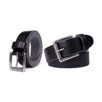 Italian Leather Belt 2063 // Black (34)