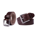 Italian Leather Belt 2063 // Brown (34)