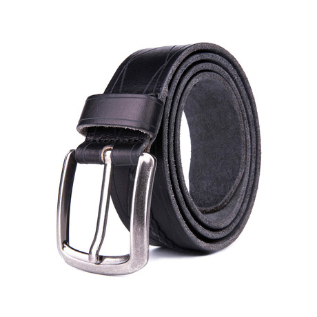 Italian Leather Belt 2064 // Black (32)
