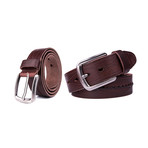 Italian Leather Belt 2064 // Brown (34)