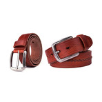 Italian Leather Belt 2064 // Cognac (34)