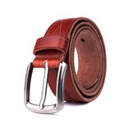 Italian Leather Belt 2064 // Cognac (34)