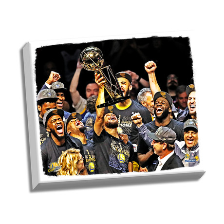 2018 NBA Champion Golden State Warriors // 22" x 26"Stretched Canvas