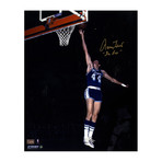 Jerry West Signed LA Lakers Blue Jersey // "The Logo" Inscription