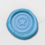 Star Shield Wax Seal Stamp Kit (Beech Handle)