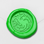 Three Headed Dragon Wax Seal Stamp Kit (Beech Handle)